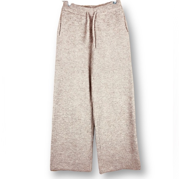 ANTHROPOLOGIE by Saturday/Sunday Dina Lounge Ribbed Knit Cozy Pants Beige Size S - Picture 6 of 12